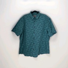 M&S Shirt Mens 2XL Teal Fish