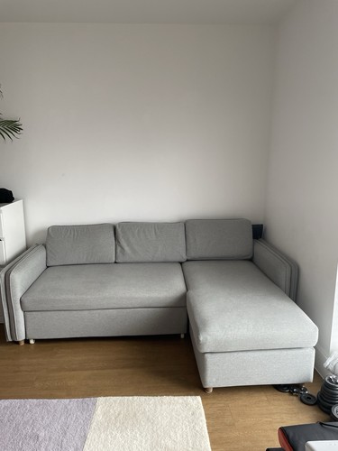 Grey sofa bed - bed, and